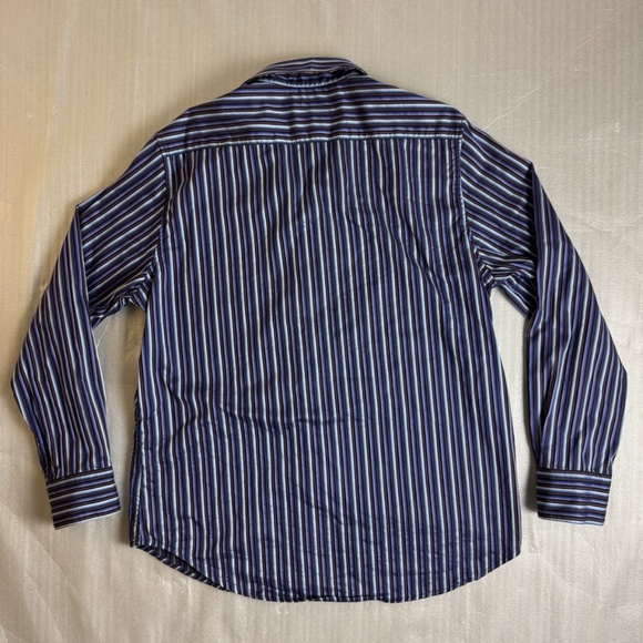 Robert Graham Rare Dragons Pattern Mens Shirt Size XL Purple Blue Flip Cuffs - Picture 11 of 13